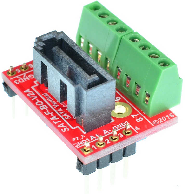 SATA Serial ATA Female Connector Vertical Breakout Board